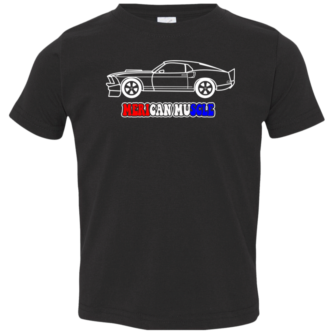 ArtichokeUSA Custom Design. Merican Muscle. Wu-Tang / Mustang Parody. Toddler Jersey T-Shirt