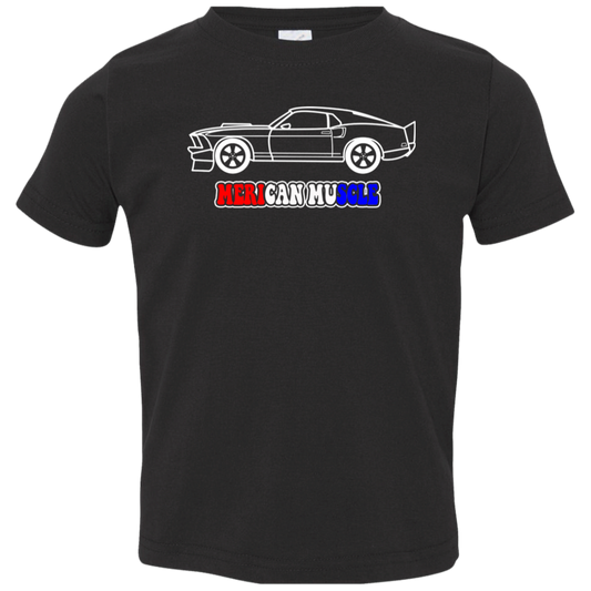ArtichokeUSA Custom Design. Merican Muscle. Wu-Tang / Mustang Parody. Toddler Jersey T-Shirt