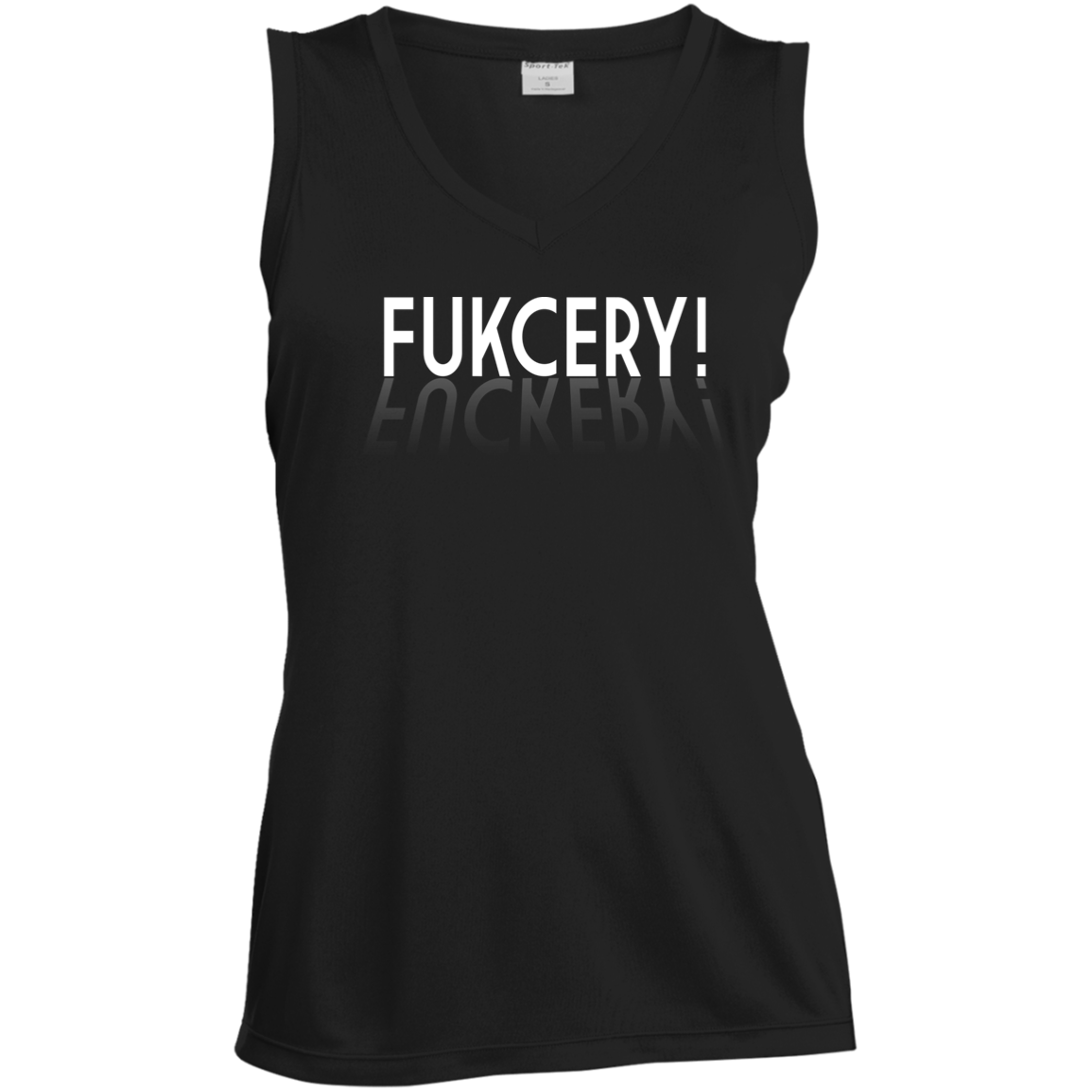 ArtichokeUSA Custom Design. FUKCERY. The New Bullshit. Ladies' Sleeveless V-Neck