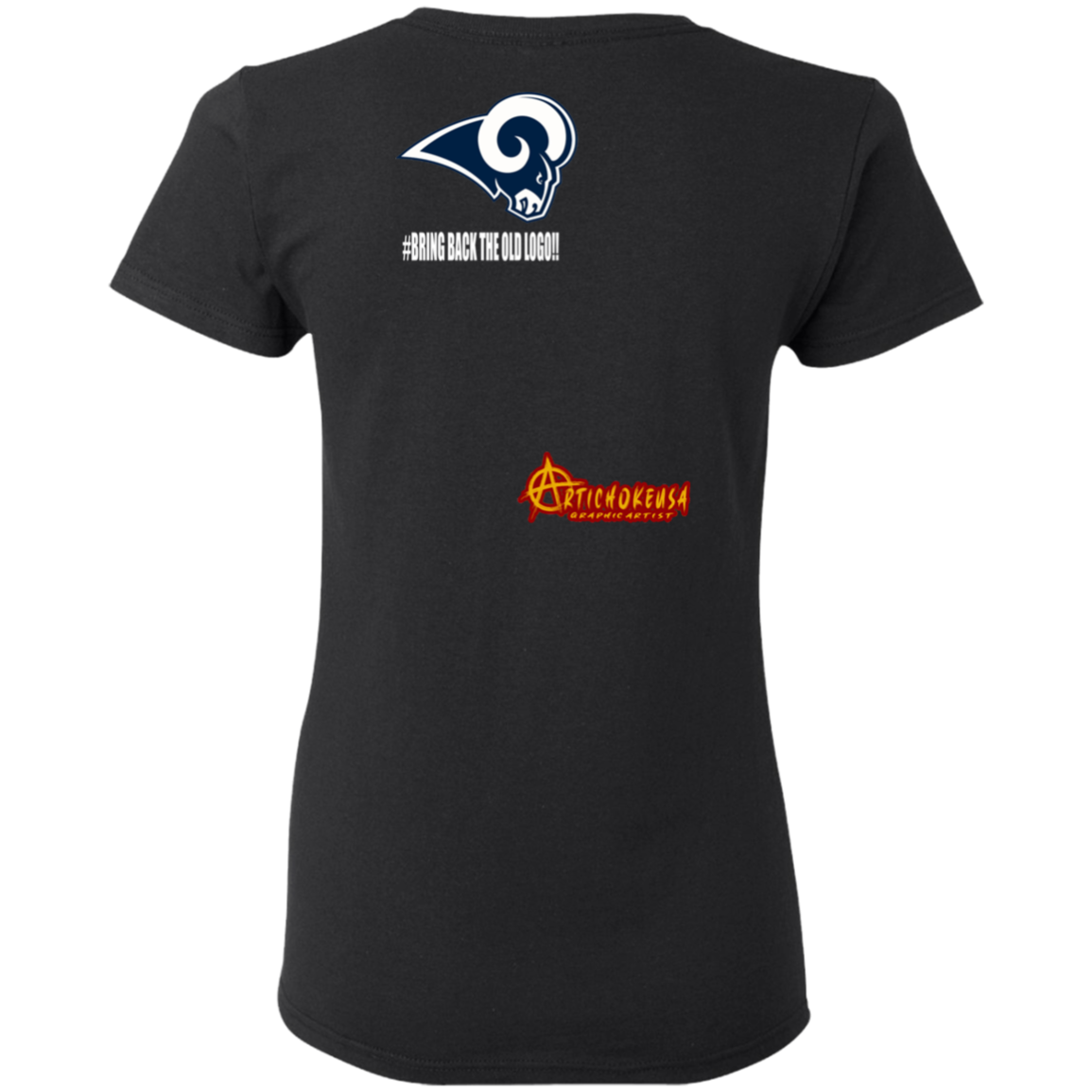 ArtichokeUSA Custom Design. LA Ram's Todd Gurley Jurassic Park Fan Art / Parody. Ladies' Basic 100% Cotton T-Shirt