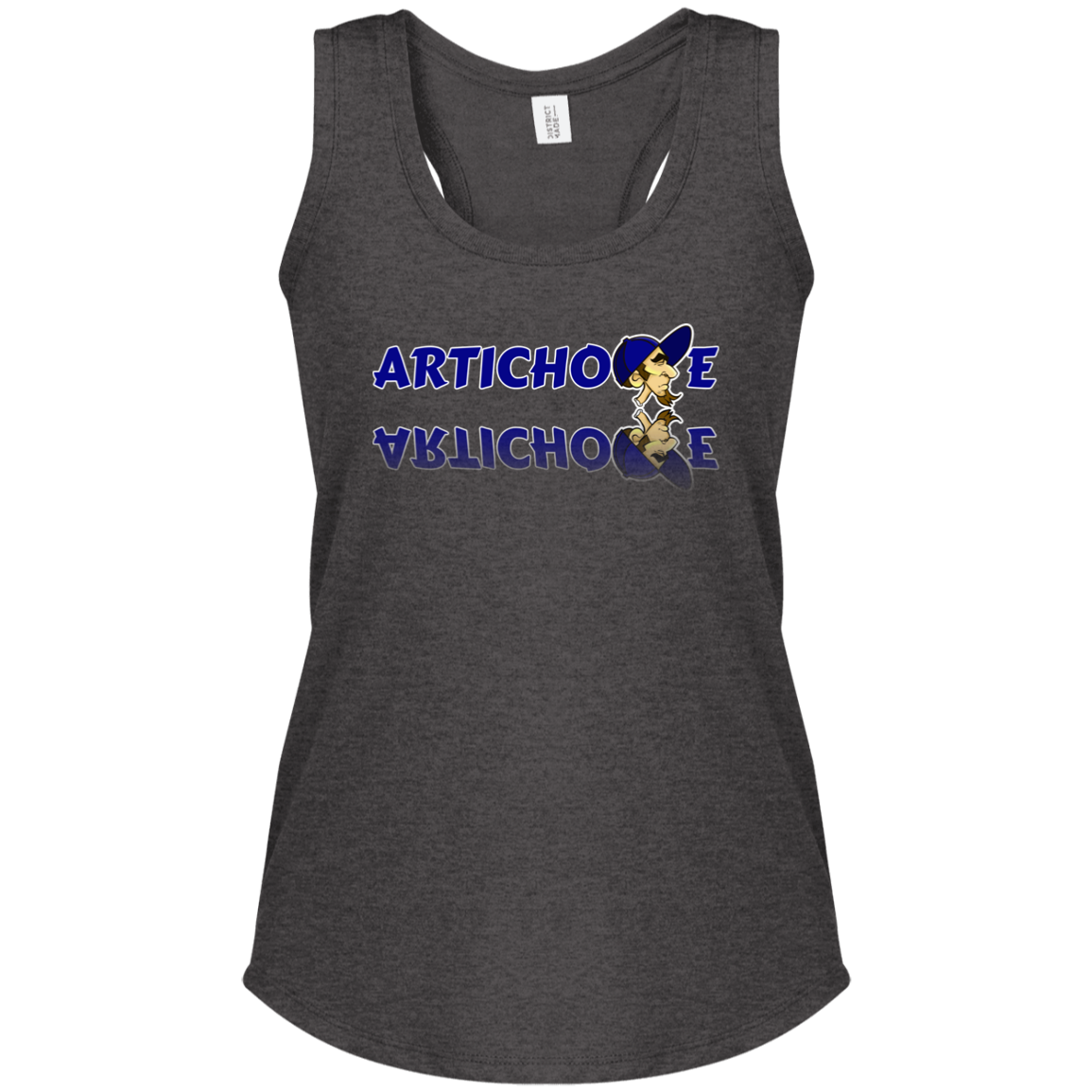 ZZ#20 ArtichokeUSA Characters and Fonts. "Clem" Let’s Create Your Own Design Today. Ladies' Tri Racerback Tank