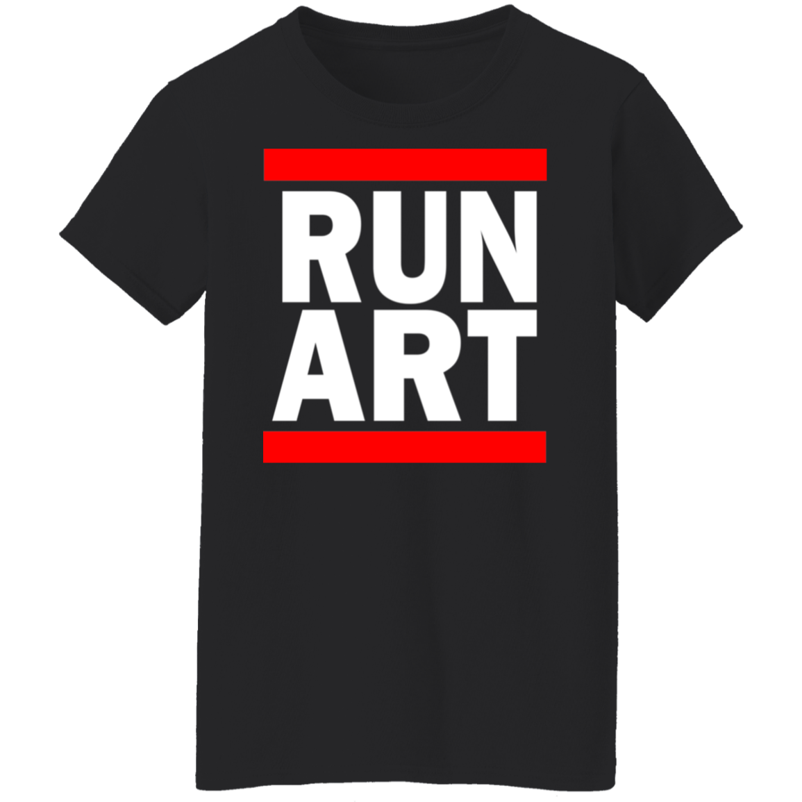 ArtichokeUSA Custom Design. RUN ART. RUN DMC Parody. Ladies' 5.3 oz. T-Shirt