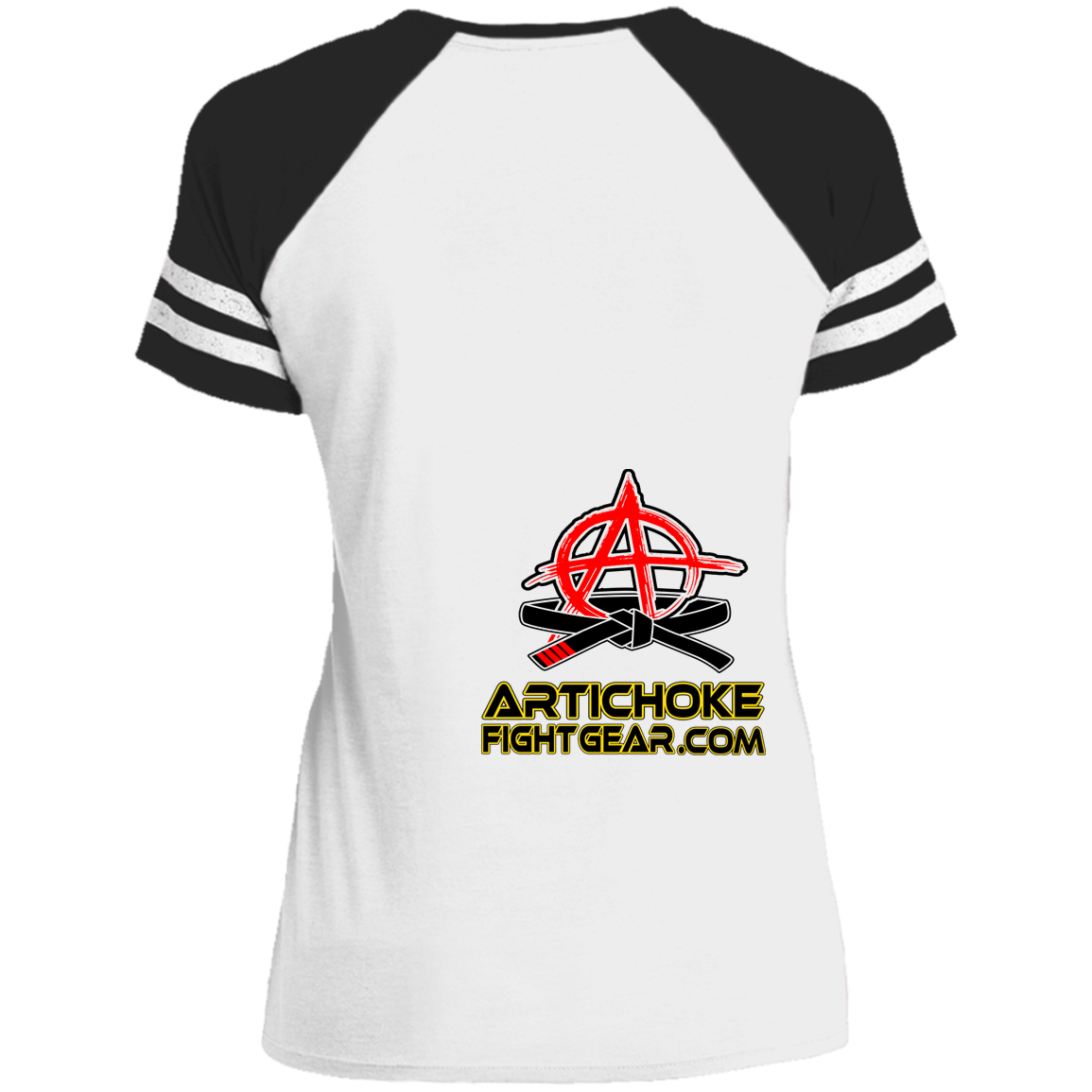 Artichoke Fight Gear Custom Design #7. Choking Hazard. Ladies' Game V-Neck T-Shirt