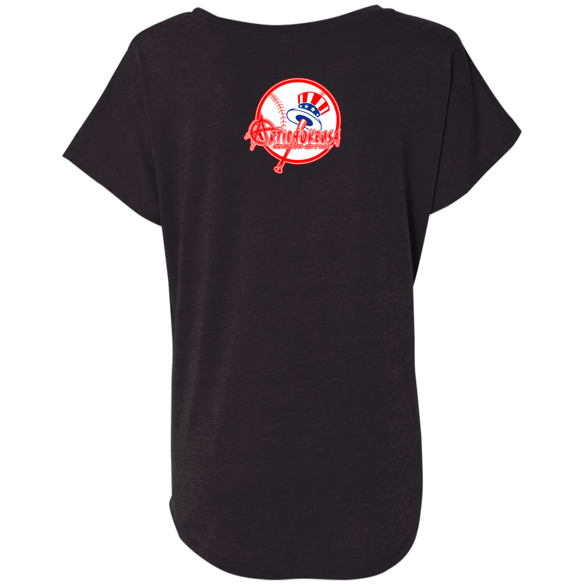 ArtichokeUSA Character and Font Design. Let’s Create Your Own Design Today. Brooklyn. Ladies' Triblend Dolman Sleeve