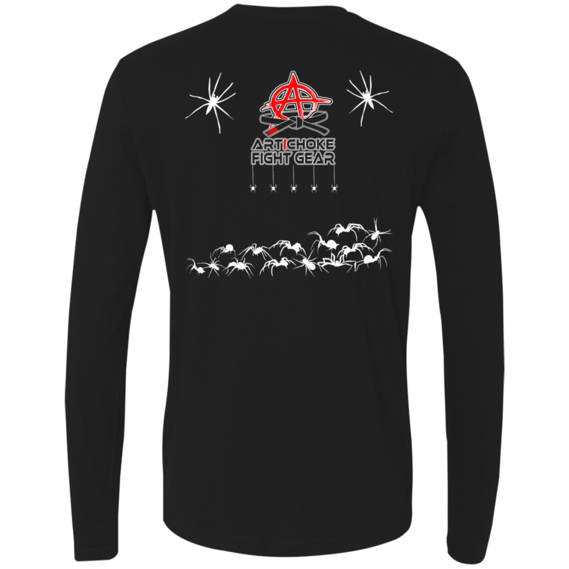Artichoke Fight Gear Custom Design #1. Arachnophobia. Spider Guard. It's A Jiu Jitsu Thing. Men's 100% combed ring-spun cotton long sleeve