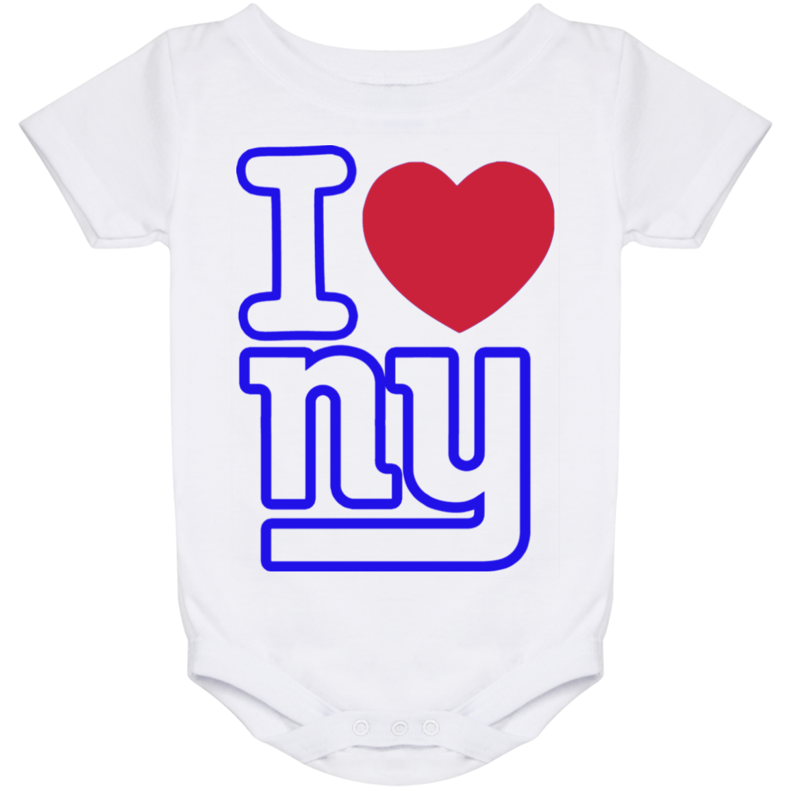 ArtichokeUSA Custom Design. I heart New York Giants. NY Giants Football Fan Art. Baby Onesie 24 Month