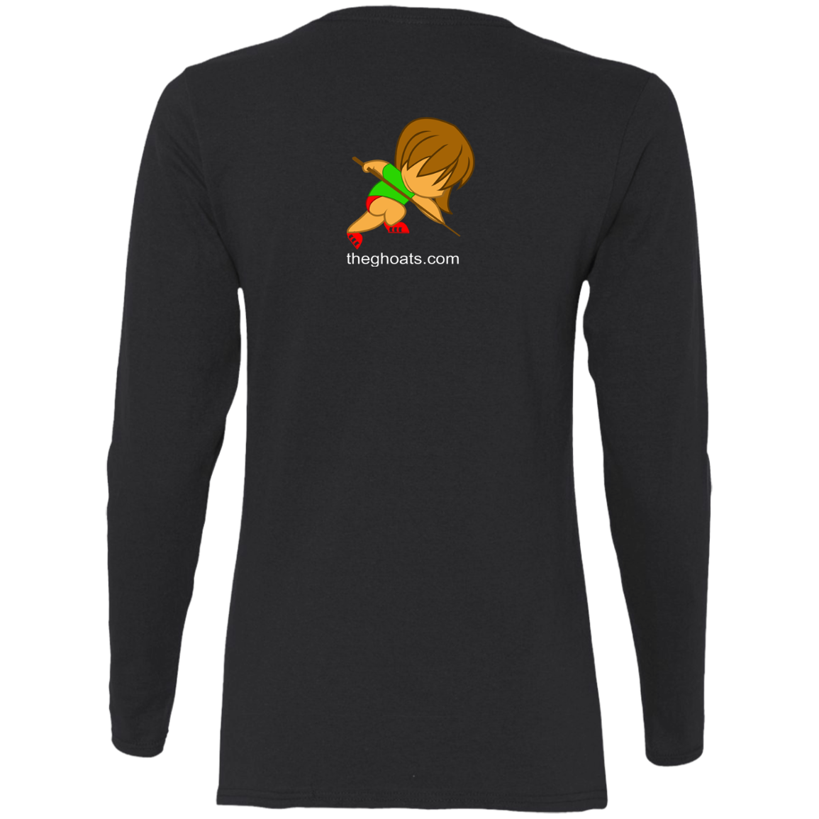 The GHOATS Custom Design. #30 Estafadora. (Spanish translation for Female Hustler). Ladies' Cotton LS T-Shirt