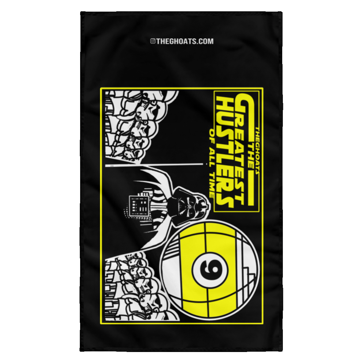 The GHOATS Custom Design. # 39 The Dark Side of Hustling. Wall Flag