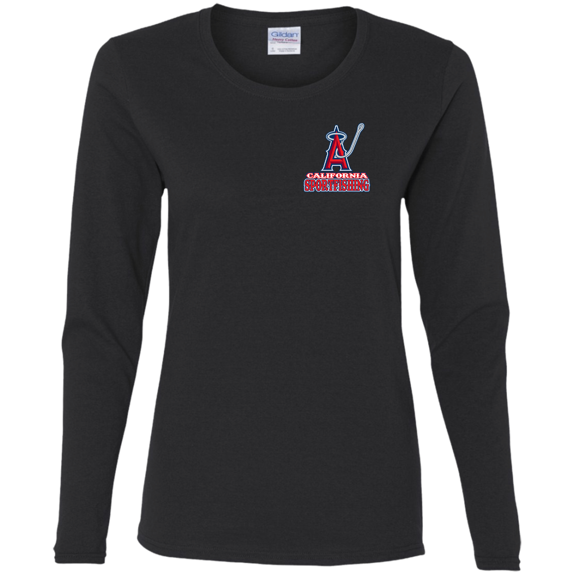 ArtichokeUSA Custom Design. Anglers. Southern California Sports Fishing. Los Angeles Angels Parody. Ladies' 100% Cotton Long Sleeve T-Shirt