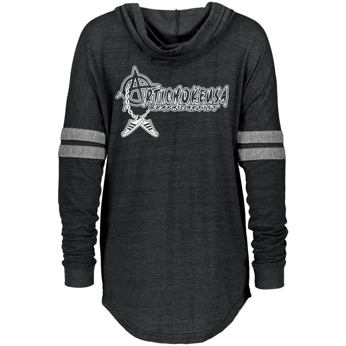 ArtichokeUSA Custom Design. Straight Outta Old School. The GOATs of Rap. Fan Art. Ladies Hooded Low Key Pullover