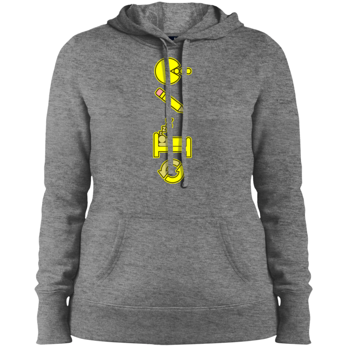 Artichoke Custom Design. Eat. Draw. Sleep. Repeat. Ladies' Pullover Hooded Sweatshirt