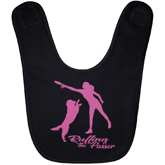ArtichokeUSA Custom Design. Ruffing the Passer. Labrador Edition. Female Version. Baby Bib