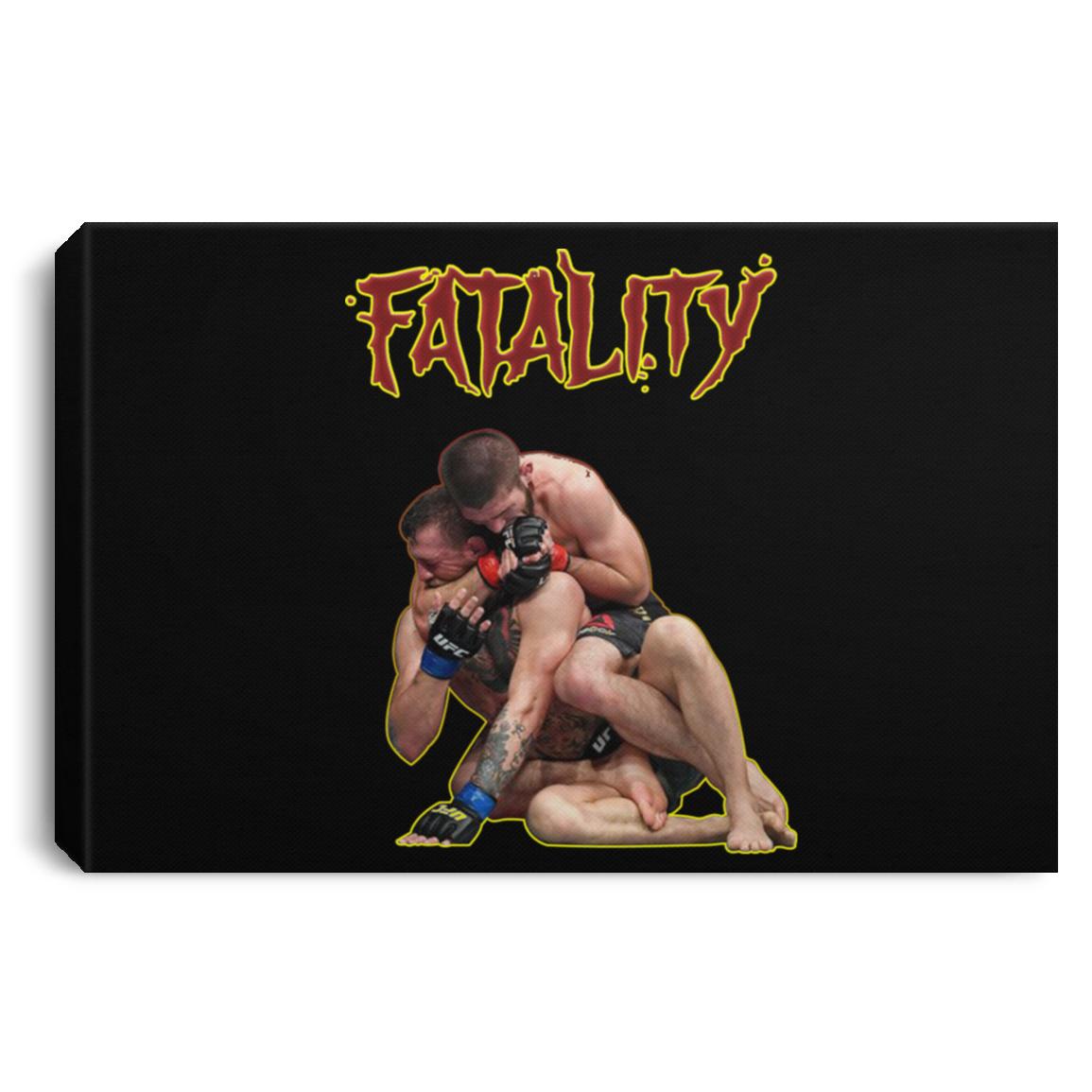 Artichoke Fight Gear Custom Design #11. Fatality. Mortal Kombat Parody. MMA. Landscape Canvas .75in Frame