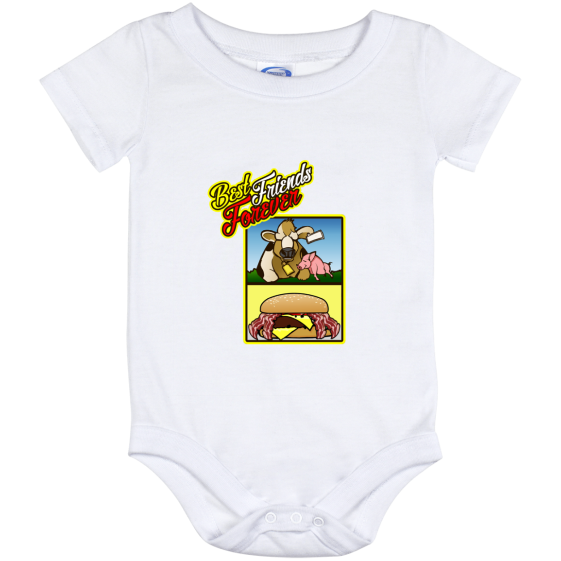 ArtichokeUSA Custom Design. Best Friends Forever. Bacon Cheese Burger. Baby Onesie 12 Month