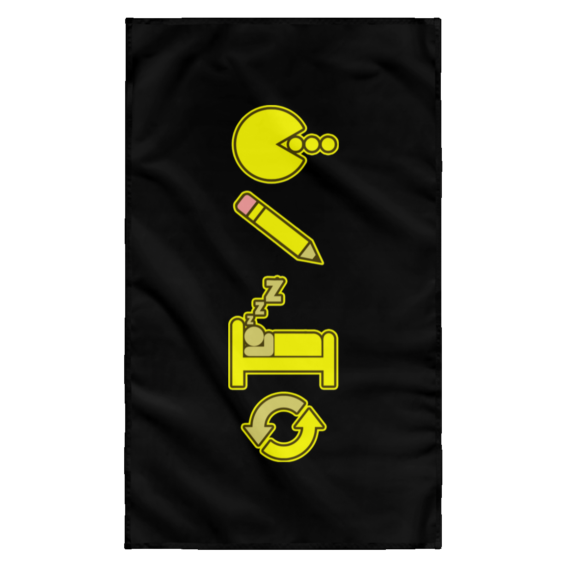 ArtichokeUSA Custom Design. Eat. Draw. Sleep. Repeat. Wall Flag