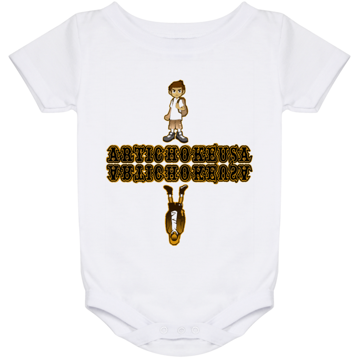 ArtichokeUSA Custom Design. Façade: (Noun) A false appearance that makes someone or something seem more pleasant or better than they really are. Baby Onesie 24 Month