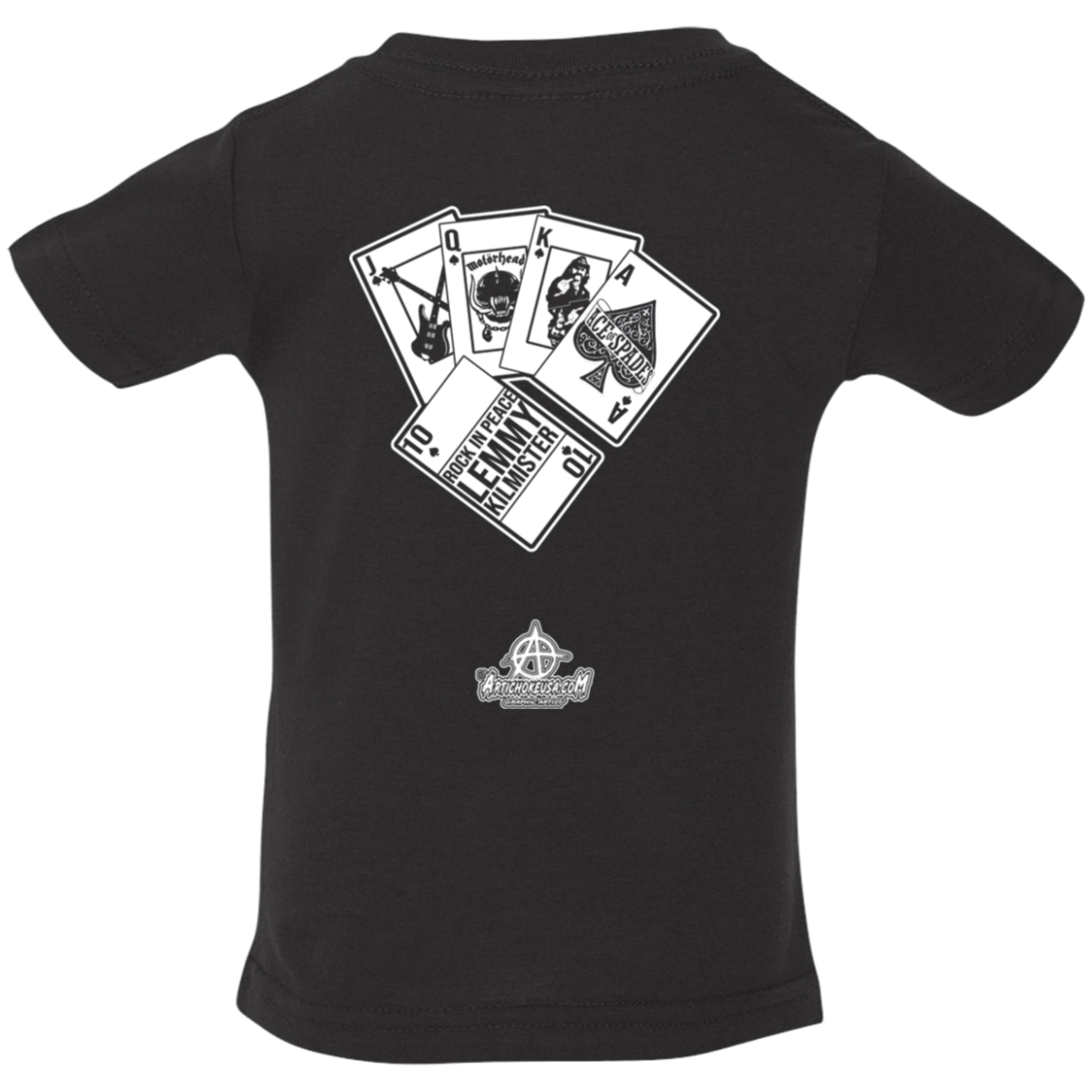 ArtichokeUSA Custom Design. Lemmy Kilmister "Ace of Spades" Tribute Fan Art Version 2 of 2. Infant Jersey T-Shirt