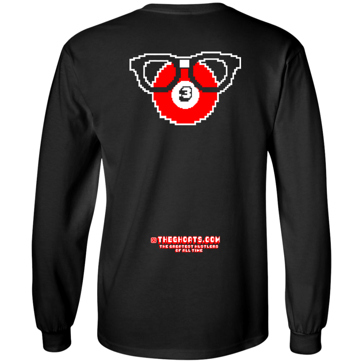 The GHOATS Custom Design. #24 POOL N3RD. Long Sleeve Cotton T-Shirt