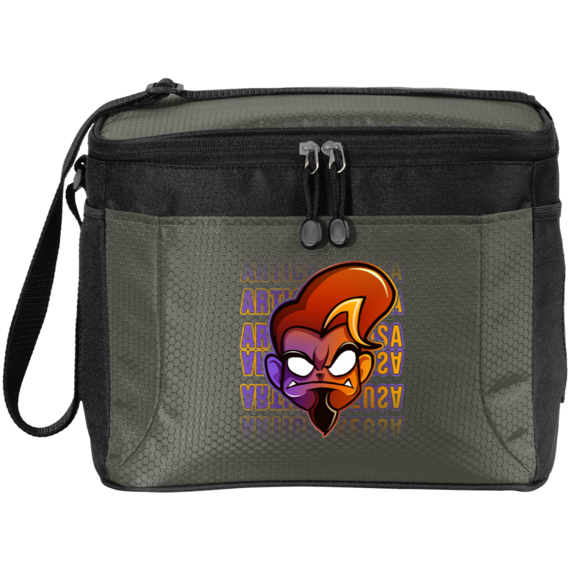 ArtichokeUSA Character and Font design. Let's Create Your Own Team Design Today. Arthur. 12-Pack Cooler