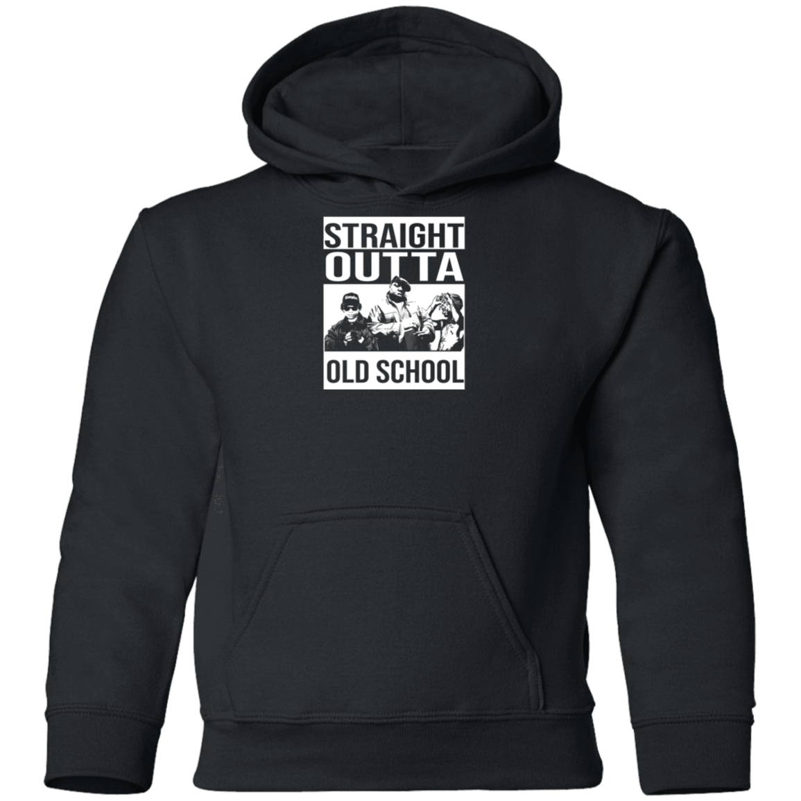 ArtichokeUSA Custom Design. Straight Outta Old School. The GOATs of Rap. Fan Art. Youth Pullover Hoodie
