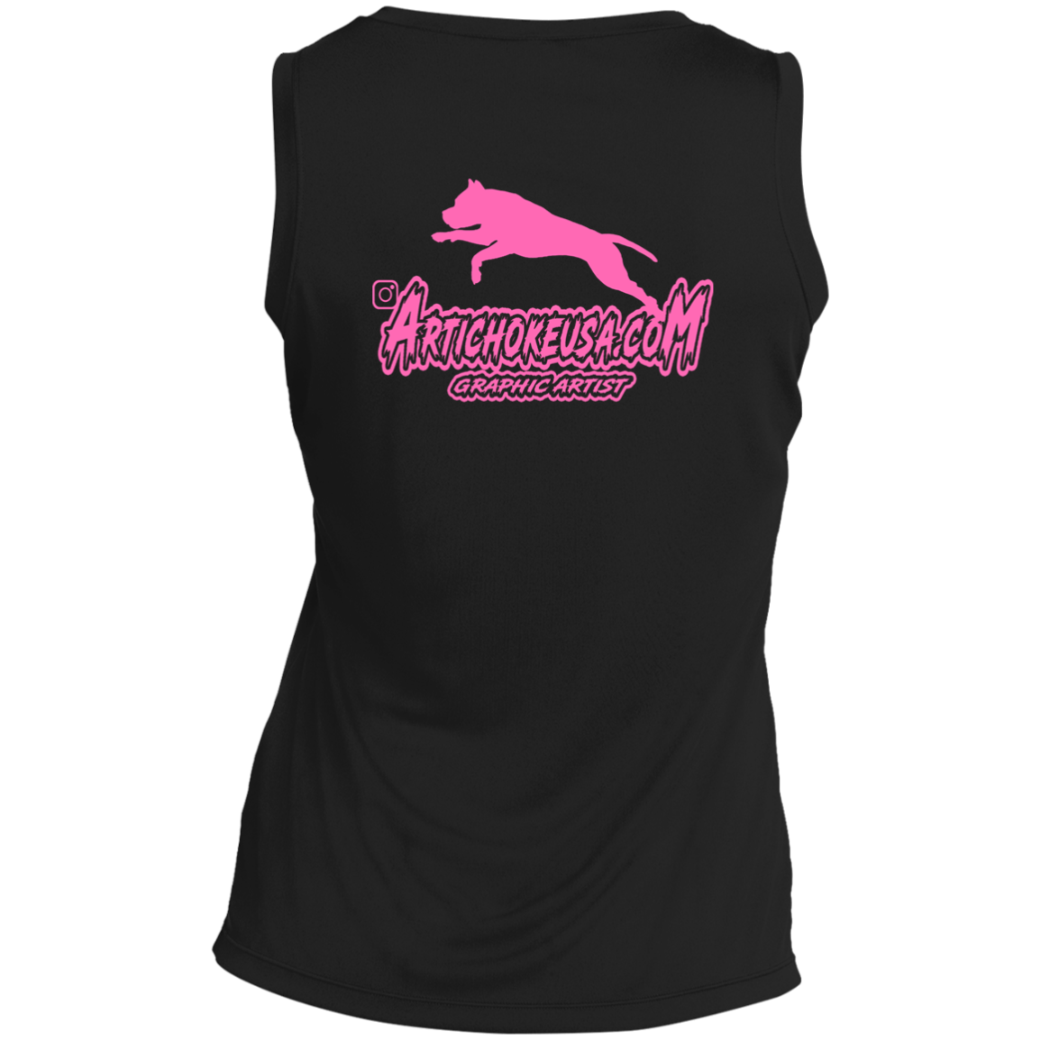ArtichokeUSA Custom Design. Ruffing the Passer. Pitbull Edition. Female Version. Ladies' Sleeveless V-Neck