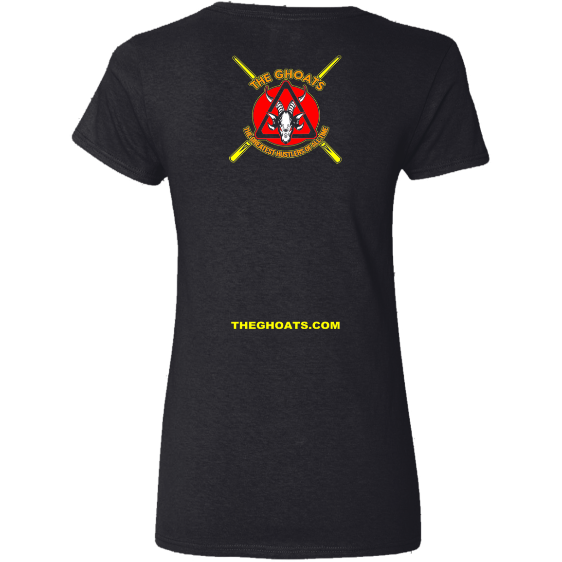 The GHOATS Custom Design #15. Hustler Woman. Ladies' 5.3 oz. V-Neck T-Shirt