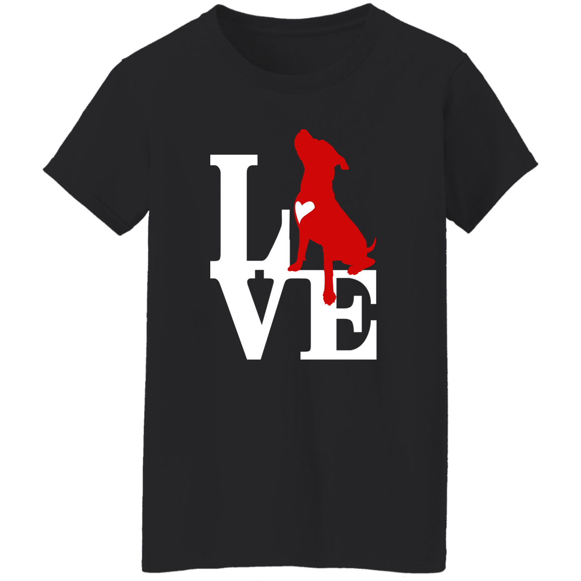 ArtichokeUSA Custom Design. Pitbull Love. Ladies' 5.3 oz. T-Shirt