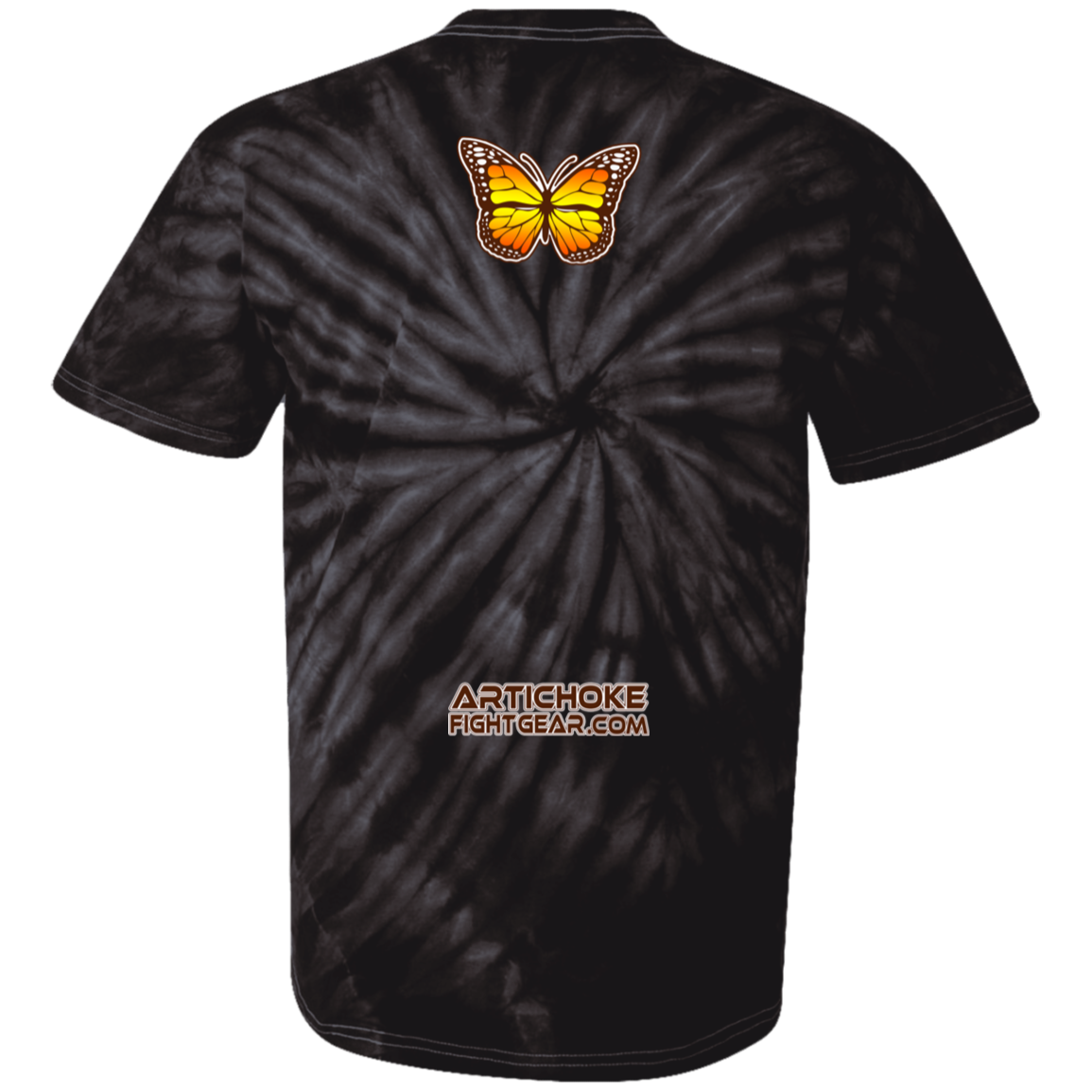 Artichoke Fight Gear Custom Design #6. Lepidopterology (Study of butterflies). Butterfly Guard. 100% Cotton Tie Dye T-Shirt