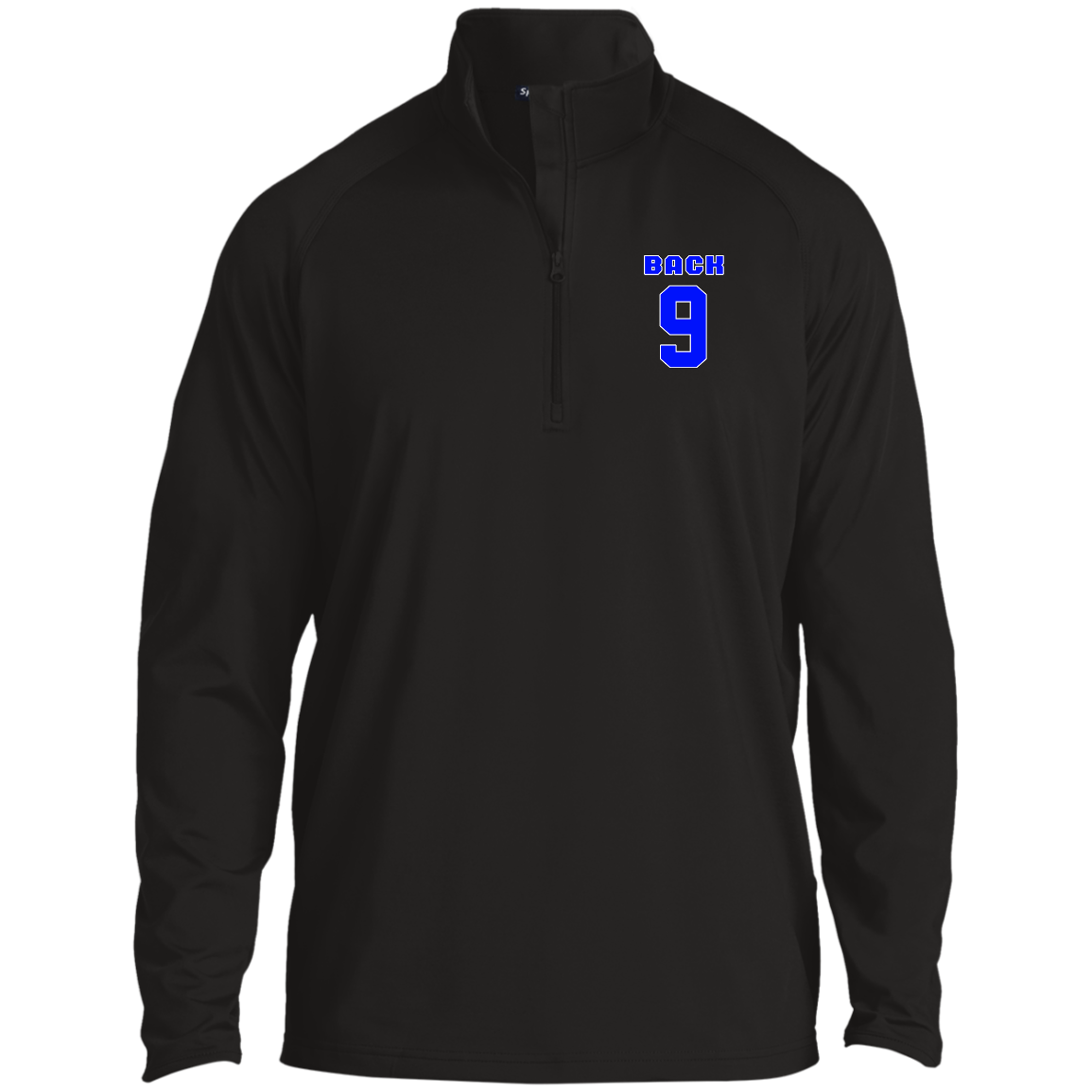 OPG Custom Design #17. Back 9. 1/2 Zip Raglan Performance Pullover