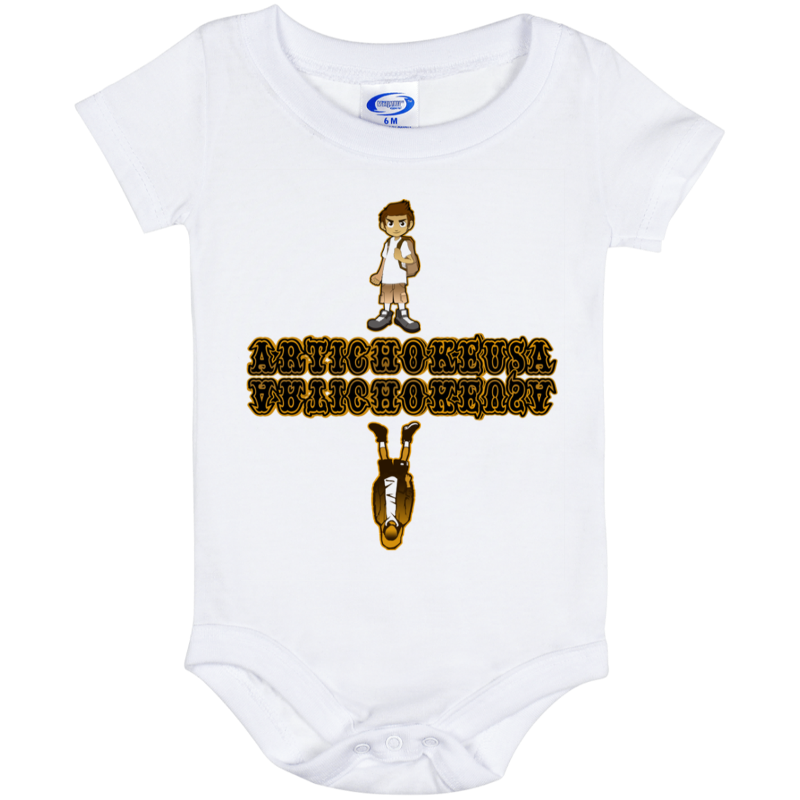 ArtichokeUSA Custom Design. Façade: (Noun) A false appearance that makes someone or something seem more pleasant or better than they really are. Baby Onesie 6 Month