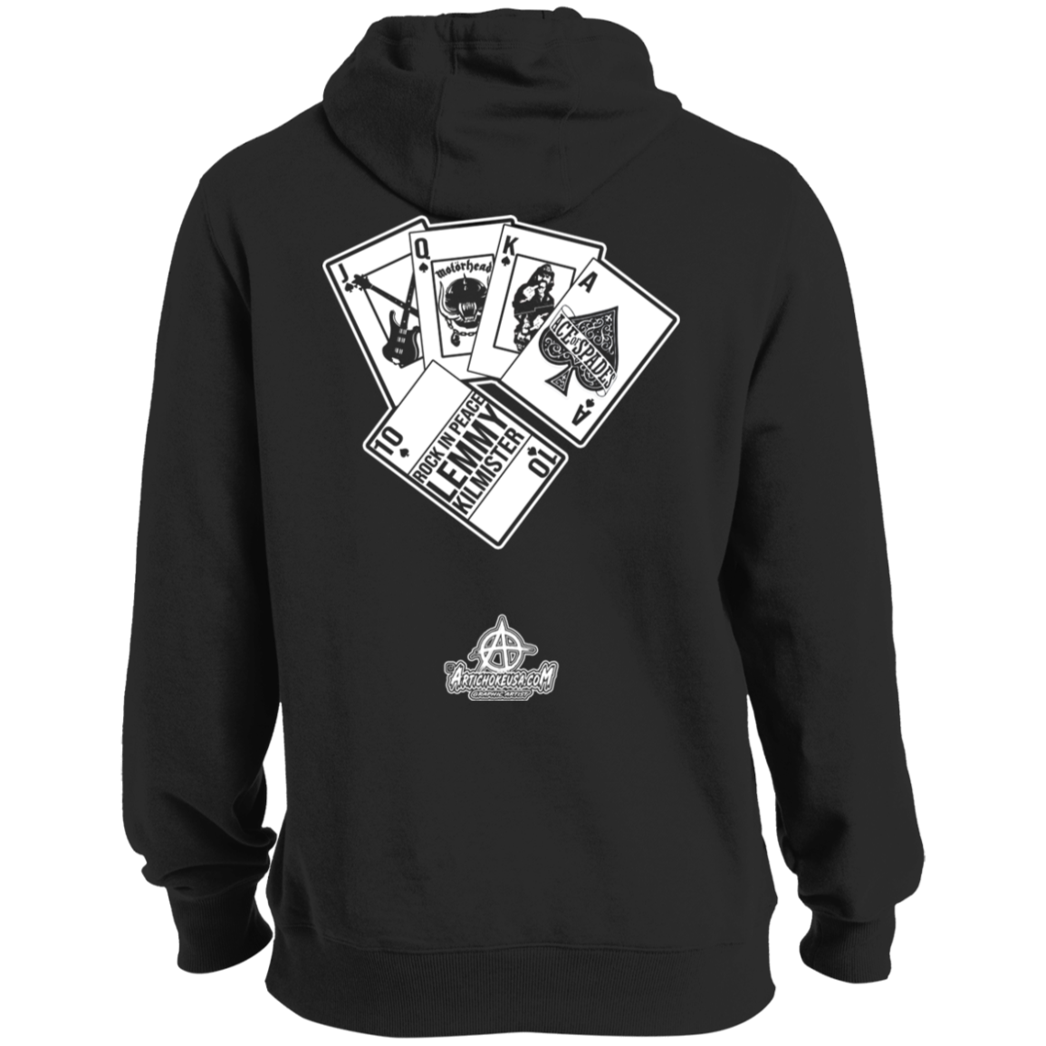 ArtichokeUSA Custom Design. Lemmy Kilmister "Ace of Spades" Tribute Fan Art Version 2 of 2. Ultra Soft Pullover Hoodie