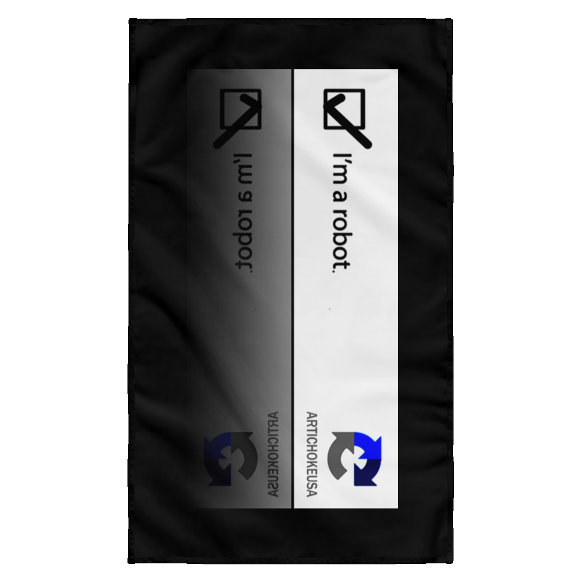 ArtichokeUSA Custom Design. I am a robot. Wall Flag