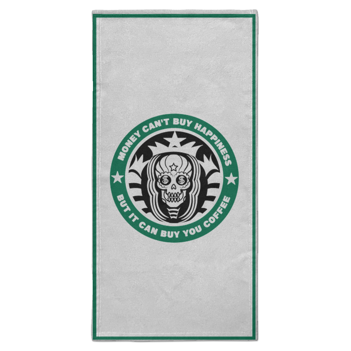 ArtichokeUSA Custom Design. Money Can't Buy Happiness But It Can Buy You Coffee. Towel - 15x30