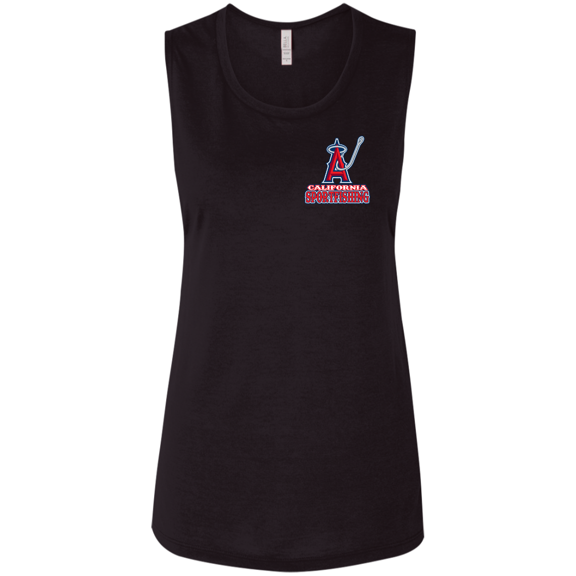 ArtichokeUSA Custom Design. Anglers. Southern California Sports Fishing. Los Angeles Angels Parody. Ladies' Flowy Muscle Tank
