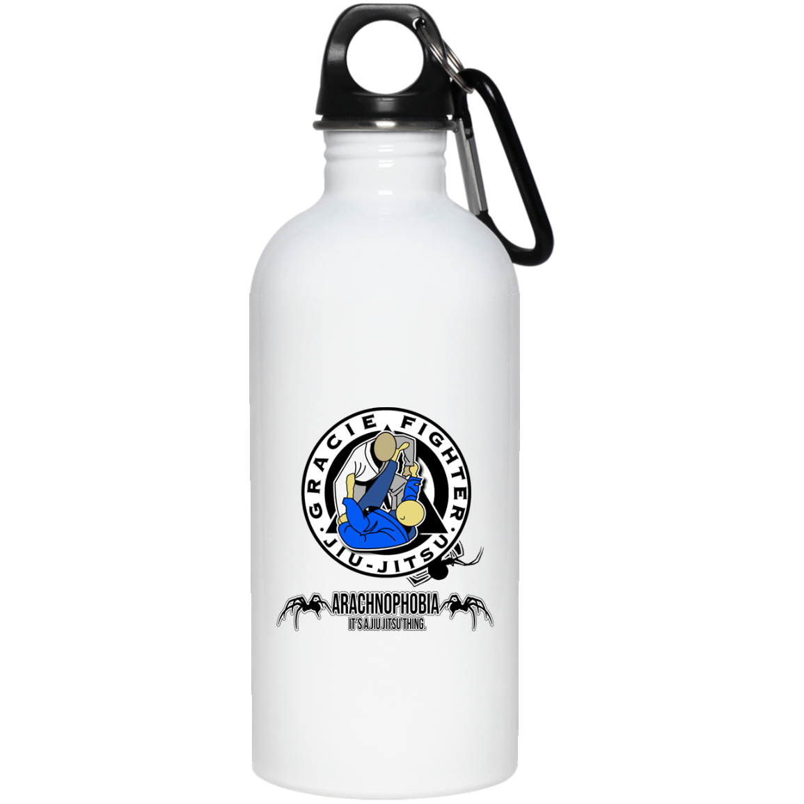 Artichoke Fight Gear Custom Design #1. Arachnophobia. It's A Jiu Jitsu Thing. Spider Guard. BJJ. 20 oz. Stainless Steel Water Bottle