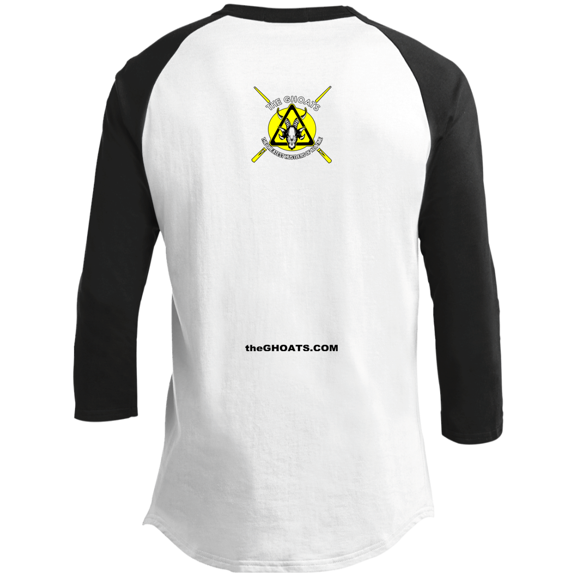 The GHOATS Custom Design #7. Rack Break Run Repeat. Ying Yang. Youth 3/4 Raglan Sleeve Shirt