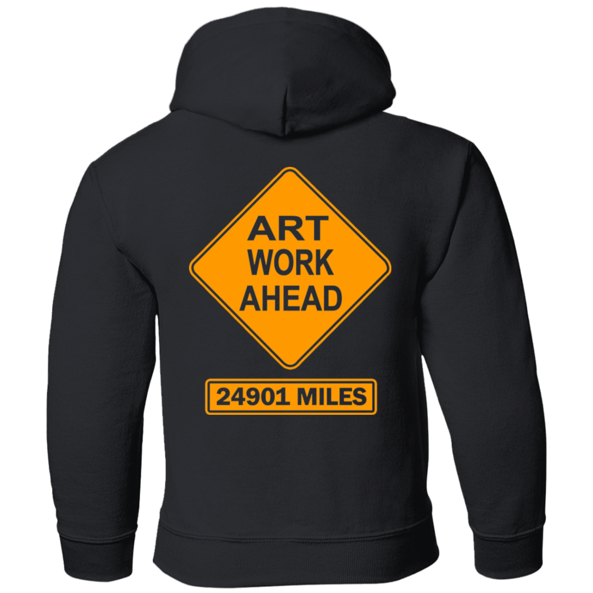 ArtichokeUSA Custom Design. Art Work Ahead. 24,901 Miles (Miles Around the Earth). Youth Pullover Hoodie