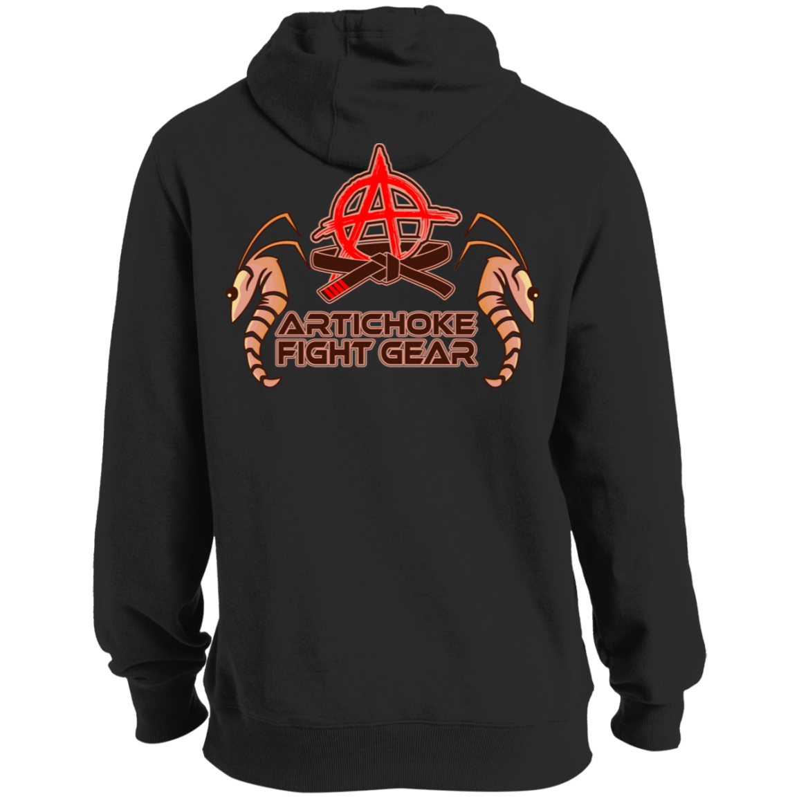 Artichoke Fight Gear Custom Design #3. Shrimpin aint easy. It's a Jiu Jitsu Thing. Tall Hoodie