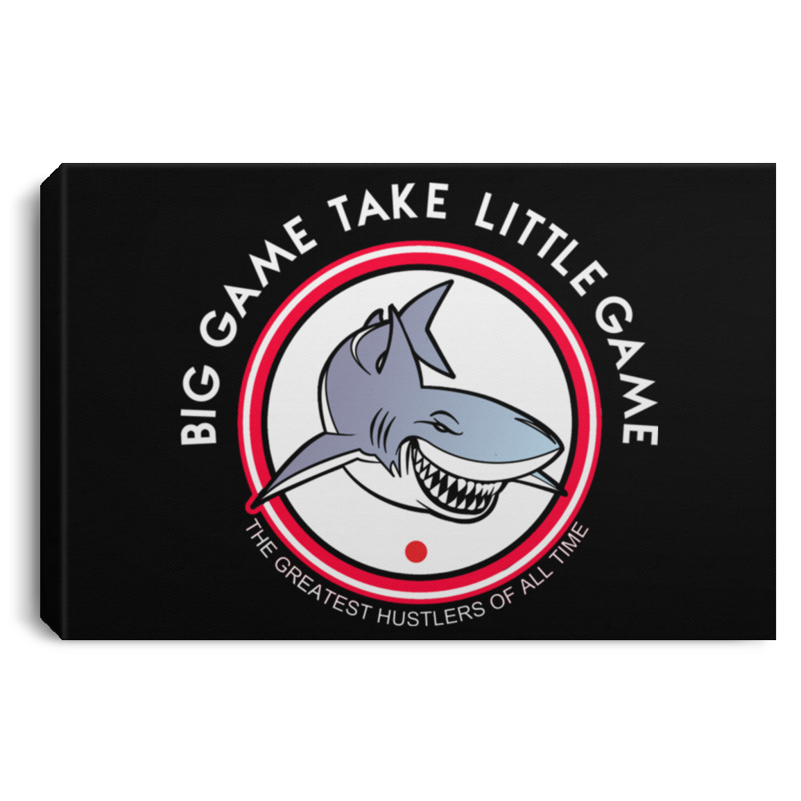 The GHOATS Custom Design. #25 Big Game Take Little Game. Landscape Canvas .75in Frame