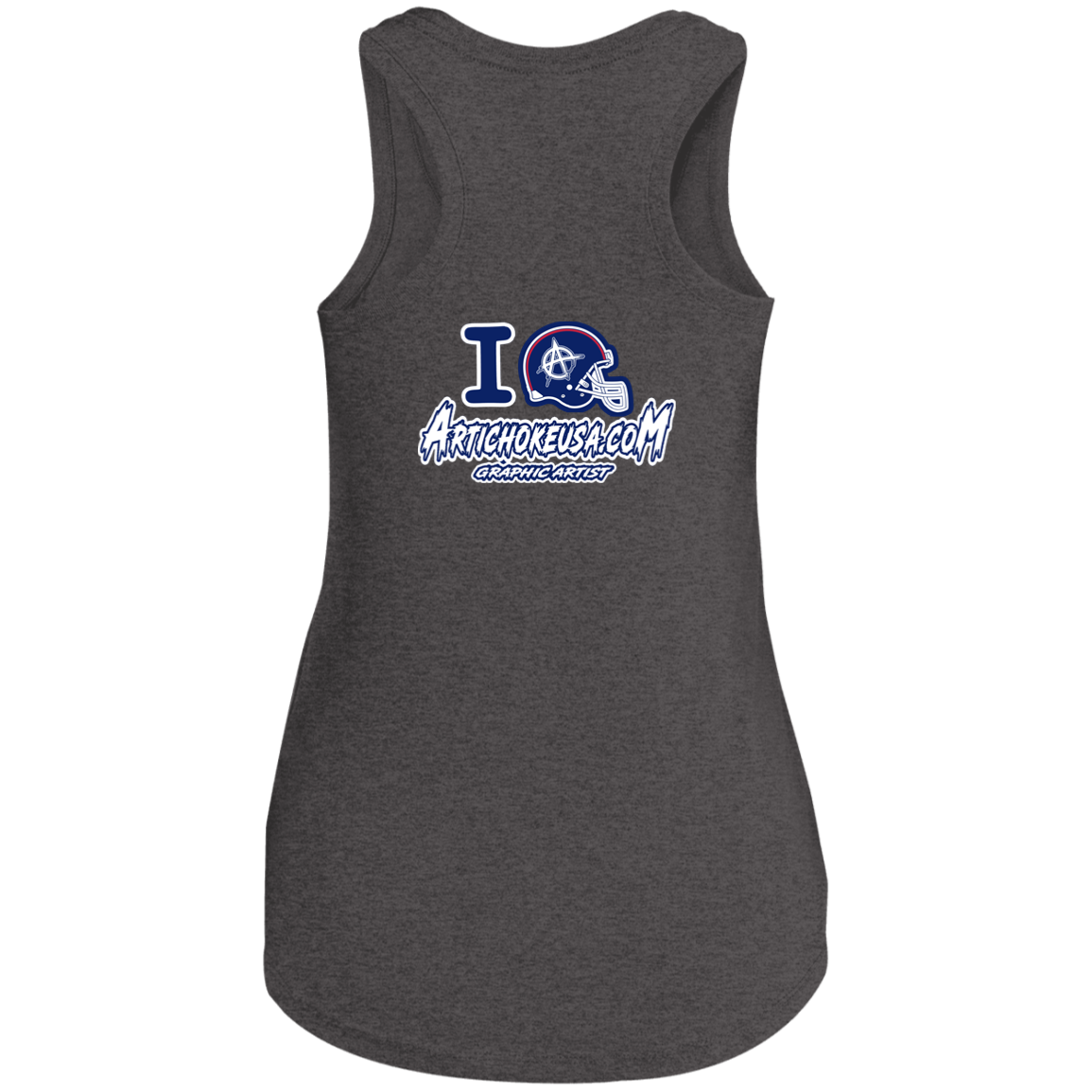 ArtichokeUSA Custom Design. New England Deflatriots. New England Patriots Parody. Ladies' Tri Racerback Tank