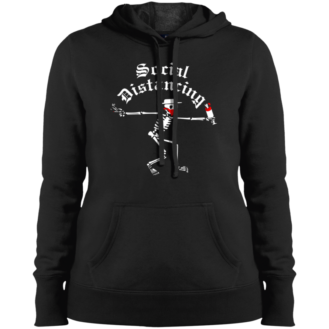 ArtichokeUSA Custom Design. Social Distancing. Social Distortion Parody. Ladies' Soft Style Hoodie