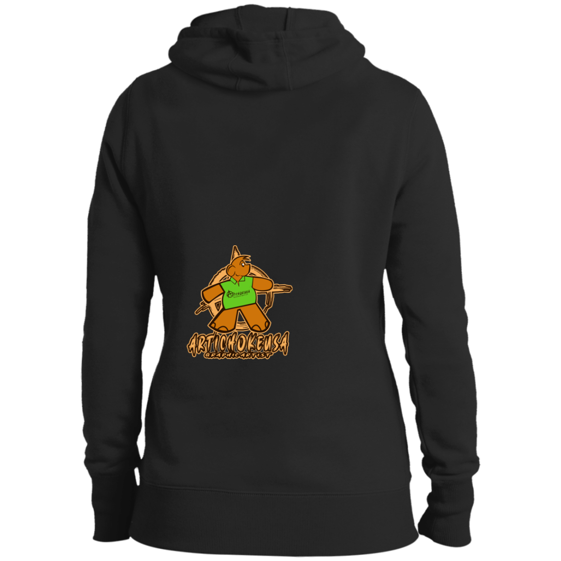 ArtichokeUSA Character and Font Design. Let’s Create Your Own Design Today. Winnie. Ladies' Pullover Hooded Sweatshirt