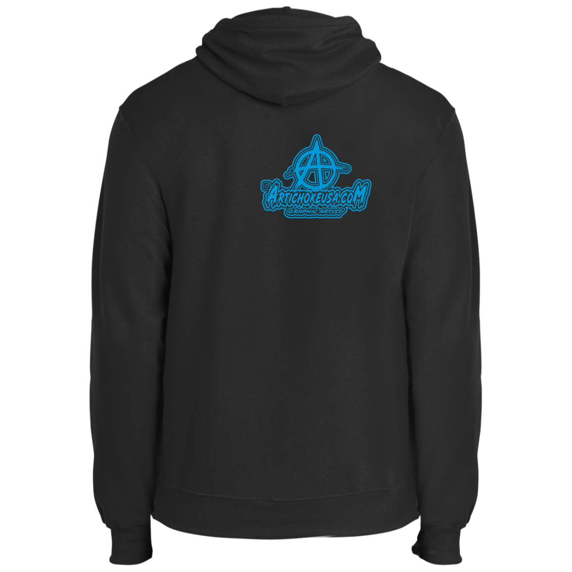 ArtichokeUSA Character and Font design. Let's Create Your Own Team Design Today. My first client Charles. Fleece Pullover Hoodie