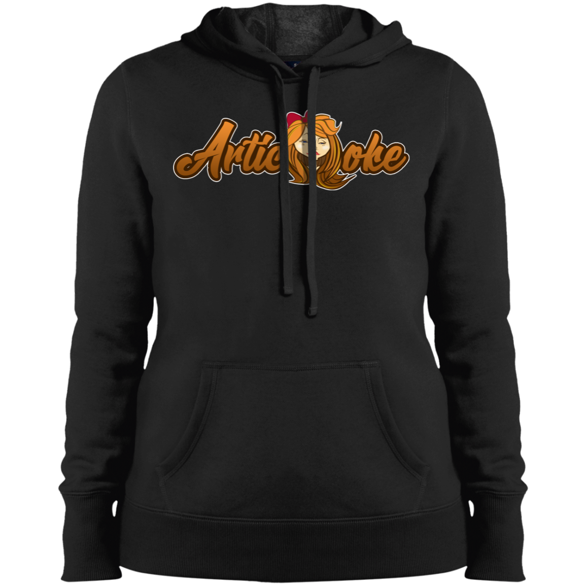 ZZ#21 Characters and Fonts. Aubrey. A show case of my characters and font styles. Ladies' Pullover Hooded Sweatshirt