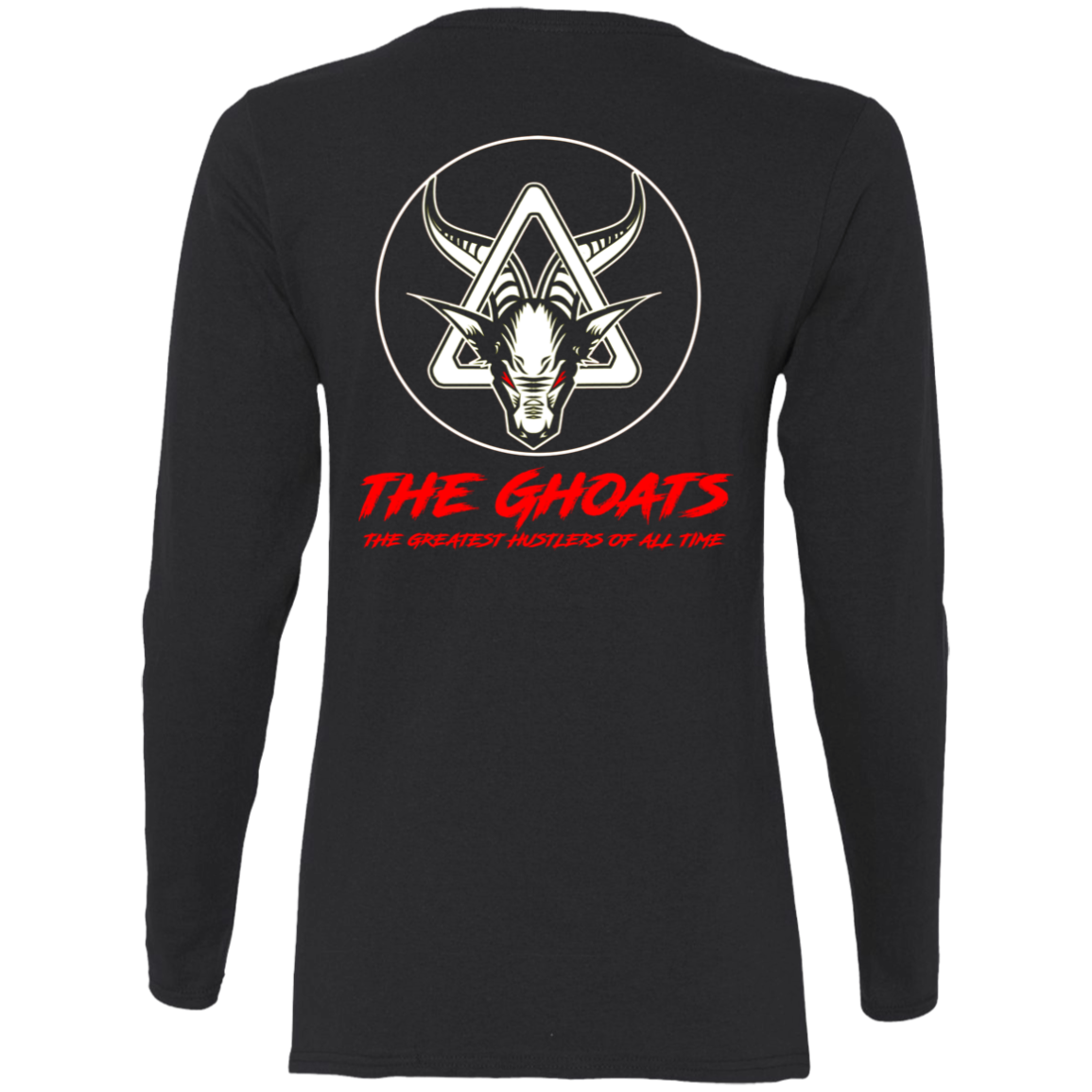The GHOATS Custom Design #5. The Best Offense is a Good Defense. Ladies' Basic 100% Cotton Long Sleeve