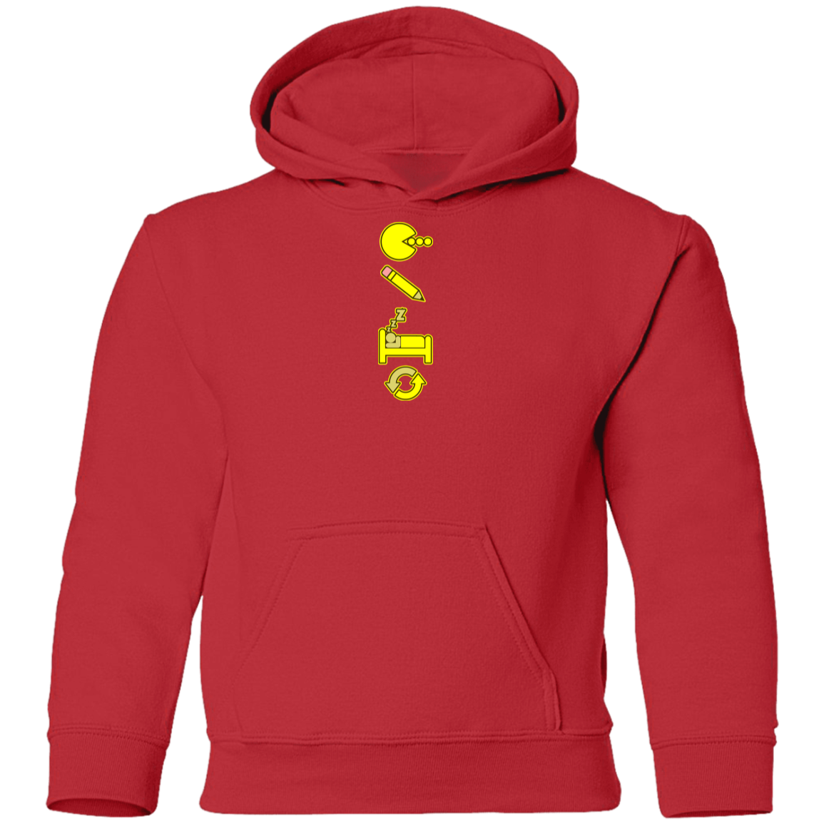 ArtichokeUSA Custom Design. Eat. Draw. Sleep. Repeat. Youth Pullover Hoodie