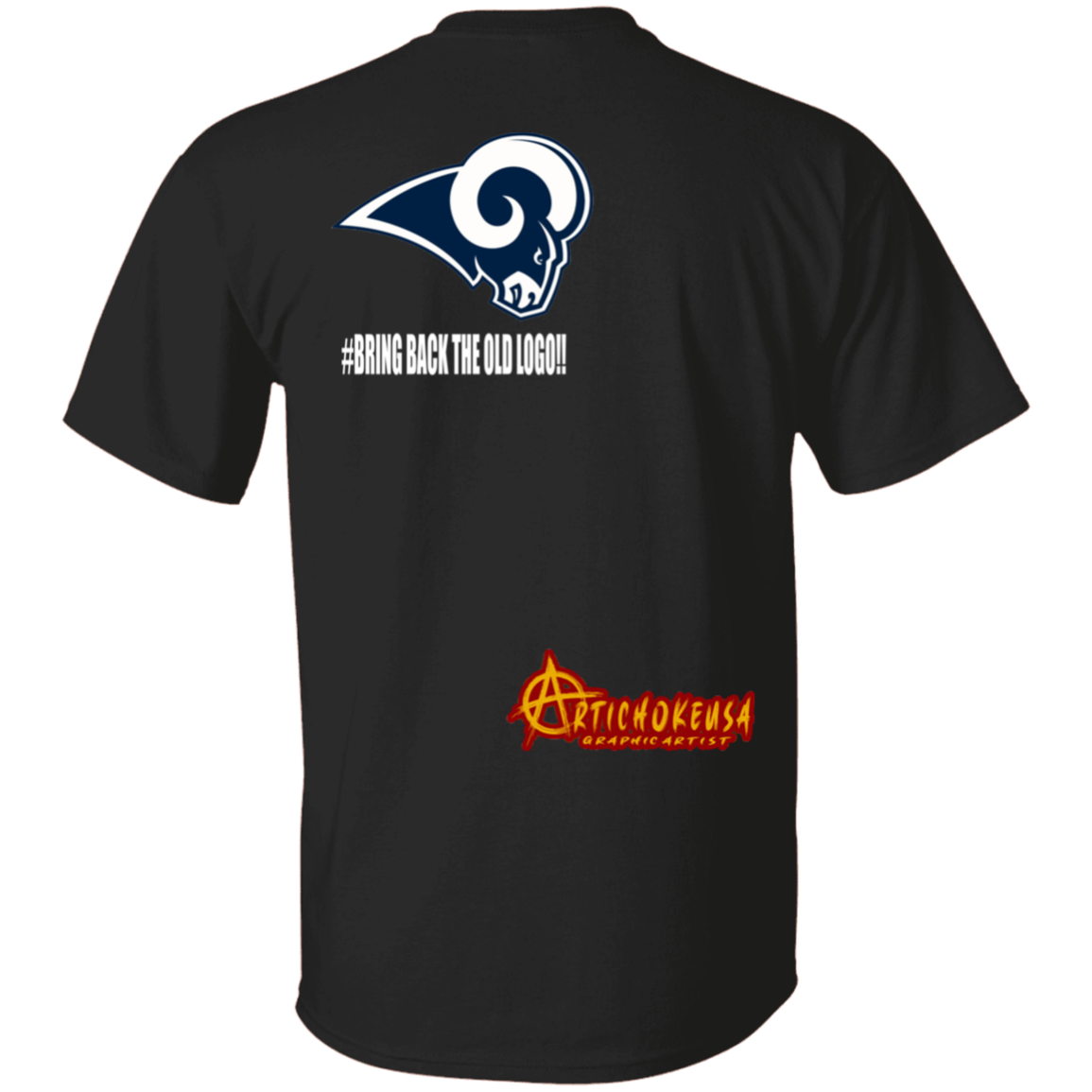 ArtichokeUSA Custom Design. LA Ram's Todd Gurley Jurassic Park Fan Art / Parody. Basic 100% Cotton T-Shirt