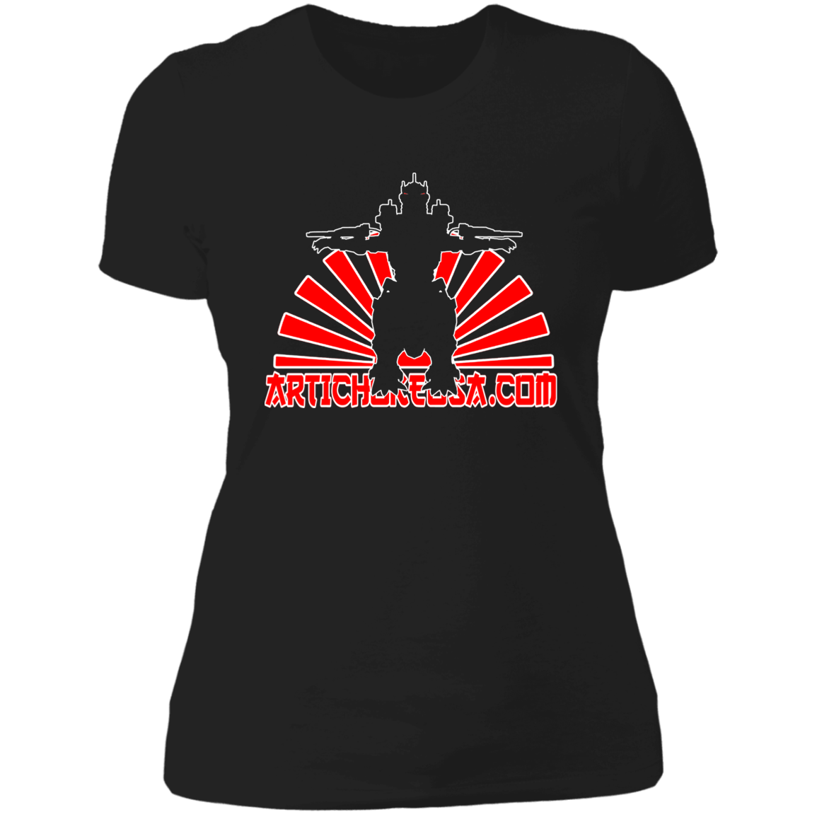 ArtichokeUSA Custom Design. Fan Art Mechagodzilla/Godzilla. Ladies' Boyfriend T-Shirt