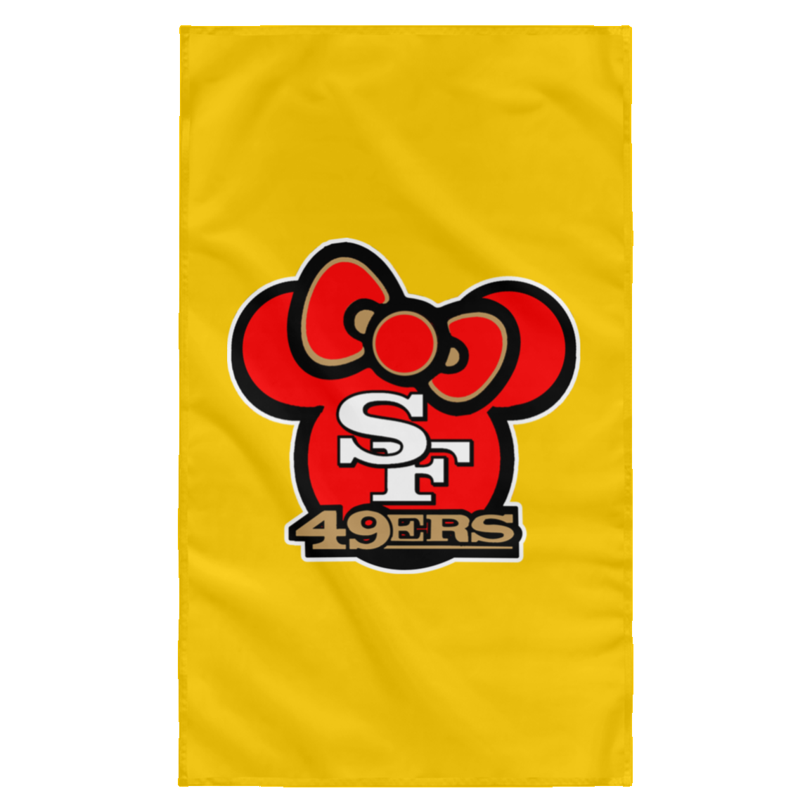 ArtichokeUSA Custom Design #51. Hello 49ers. SF 49ers/Hello Kitty Parody. TV Sports. Sublimated Wall Flag