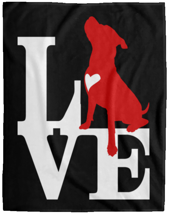 ArtichokeUSA Custom Design. Pitbull Love. Cozy Plush Fleece Blanket - 60x80